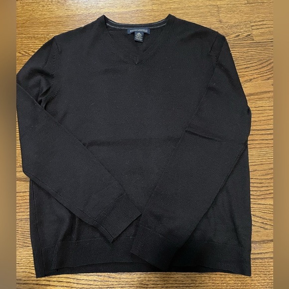 Banana Republic Men's Brown V Neck Italian Merino Wool Sweater - Picture 1 of 6